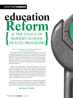 the goals of modern school health programs