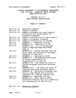 chapter 335-14-9 land disposal restrictions