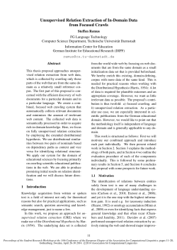 Unsupervised Relation Extraction of In