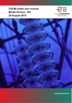 CDCM - Energy Networks Association