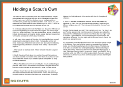 Holding a Scout`s Own