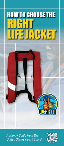 HoW to cHoose tHe riGHt life Jacket