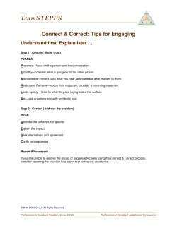 Connect and Correct PEARLA