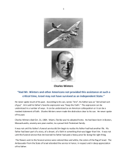Charlie Winters and Israel`s Bomber Command