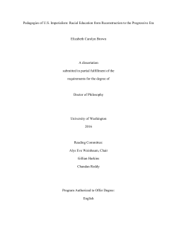 Pedagogies of U.S. Imperialism: Racial Education from
