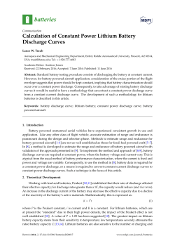 Calculation of Constant Power Lithium Battery Discharge Curves