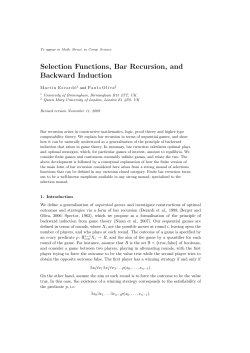 Selection Functions, Bar Recursion, and Backward Induction