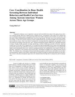 Care Coordination in Bone Health Screening Between Individual