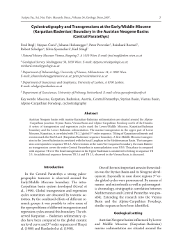 Cyclostratigraphy and Transgressions at the Early/Middle Miocene