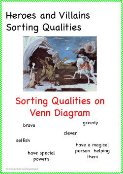 Heroes and Villains Sorting Qualities Sorting Qualities on Venn
