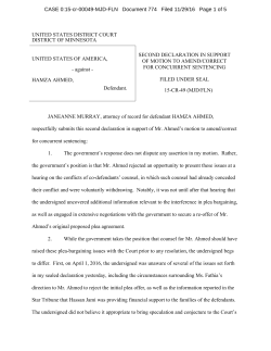 Second Declaration in Support of Motion to Amend/Correct for