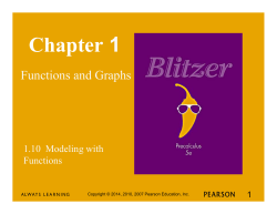 1.10 Modeling with Functions