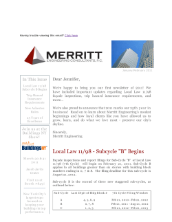 Local Law 11/98 - Subcycle "B" Begins