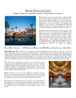 hotel ponce de leon - UF/IFAS Office of Conferences and Institutes