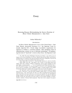 Restoring Reason: Reformulating the Swerve Doctrine of Motor