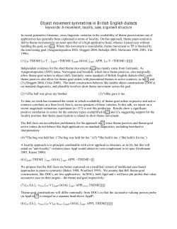 Object movement symmetries in British English dialects