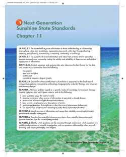 Chapter 11 Next Generation Sunshine State Standards