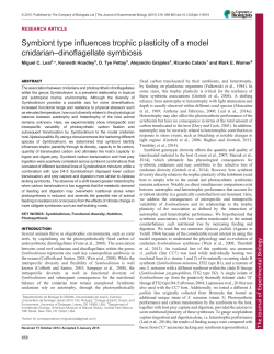 Symbiont type influences trophic plasticity of a model cnidarian
