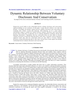 Dynamic Relationship Between Voluntary