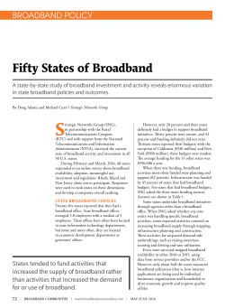 Fifty States of Broadband - Broadband Communities Magazine