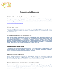 Frequently Asked Questions - Worklink
