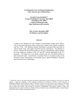 Latin America since Independence Graciela Laura Kaminsky
