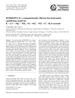 ISORROPIA II - Atmos. Chem. Phys