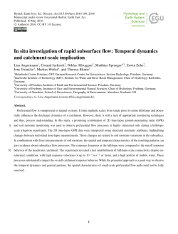 In situ investigation of rapid subsurface flow: Temporal