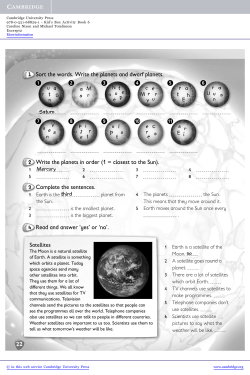 1 Sort the words. Write the planets and dwarf planets. 2 Write the