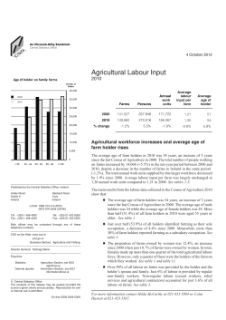 Agricultural Labour Input 2010