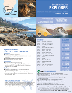 South African Explorer - Tulane Alumni Association