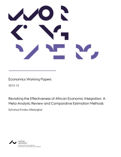 Revisiting the Effectiveness of African Economic Integration. A Meta