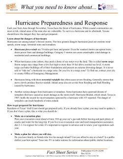 DSHS Fact Sheet on Hurricanes