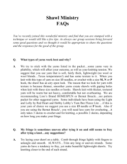Shawl Ministry FAQs - St. Elizabeth Ann Seton