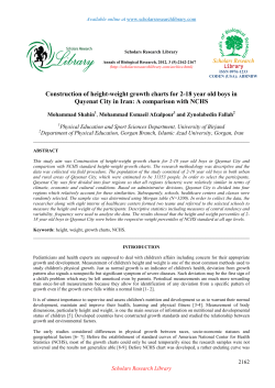Construction of height-weight growth charts for 2