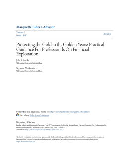 Protecting the Gold in the Golden Years