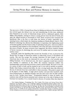 Saving Private Ryan and Postwar Memory in America