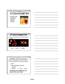 STOICHIOMETRY