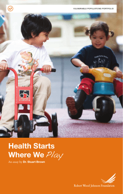 Health Starts Where We Play