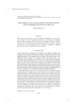 the impact of inflation uncertainty on interest rates