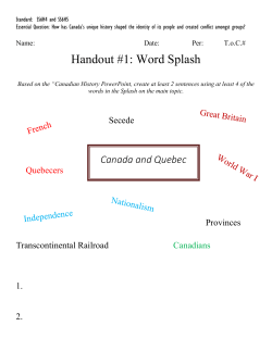 Quebec Independence Movement Circle of Knowledge