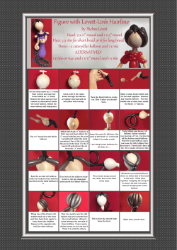 Put an stick inside an 11" round (hair colour) and ease this round