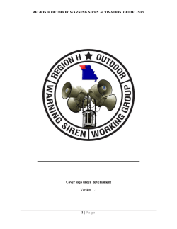 Region H Outdoor Warning Siren Activation Guidelines - Mo