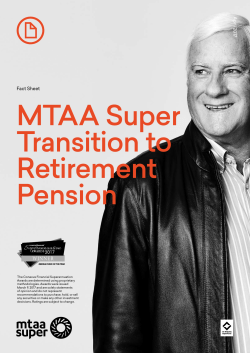 MTAA Super Transition to Retirement Pension