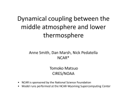 Dynamical coupling between the middle atmosphere and