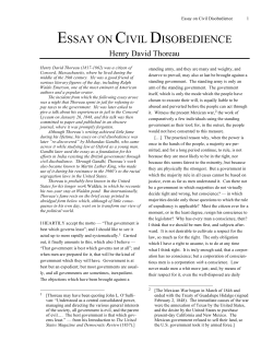Thoreau, CivilDisobedience