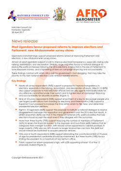 News release - Afrobarometer