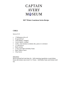 our soup recipes! - Captain Avery Museum