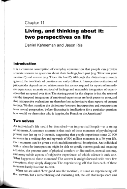 Living, and thinking about it: two perspectives on life