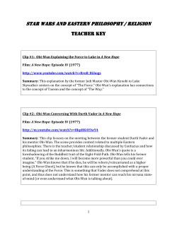 Star Wars and Eastern Philosophy / Religion